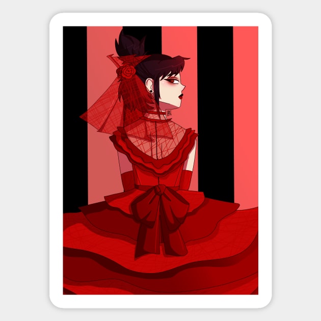 Lydia Deetz | Wedding Dress Sticker by spaceagebarbie